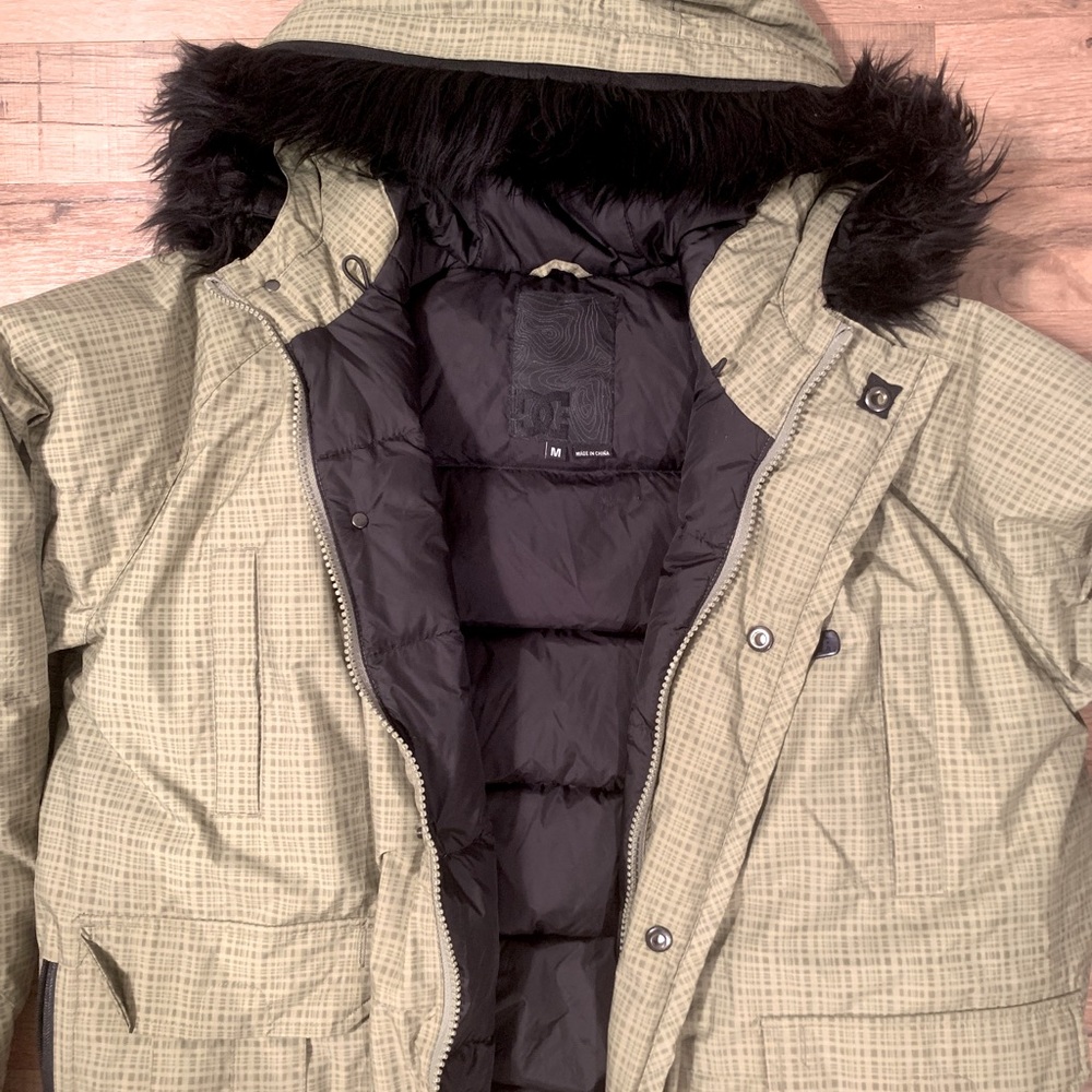 DC Winter Ski Down Jacket Faux Fur Hood Men’s M
